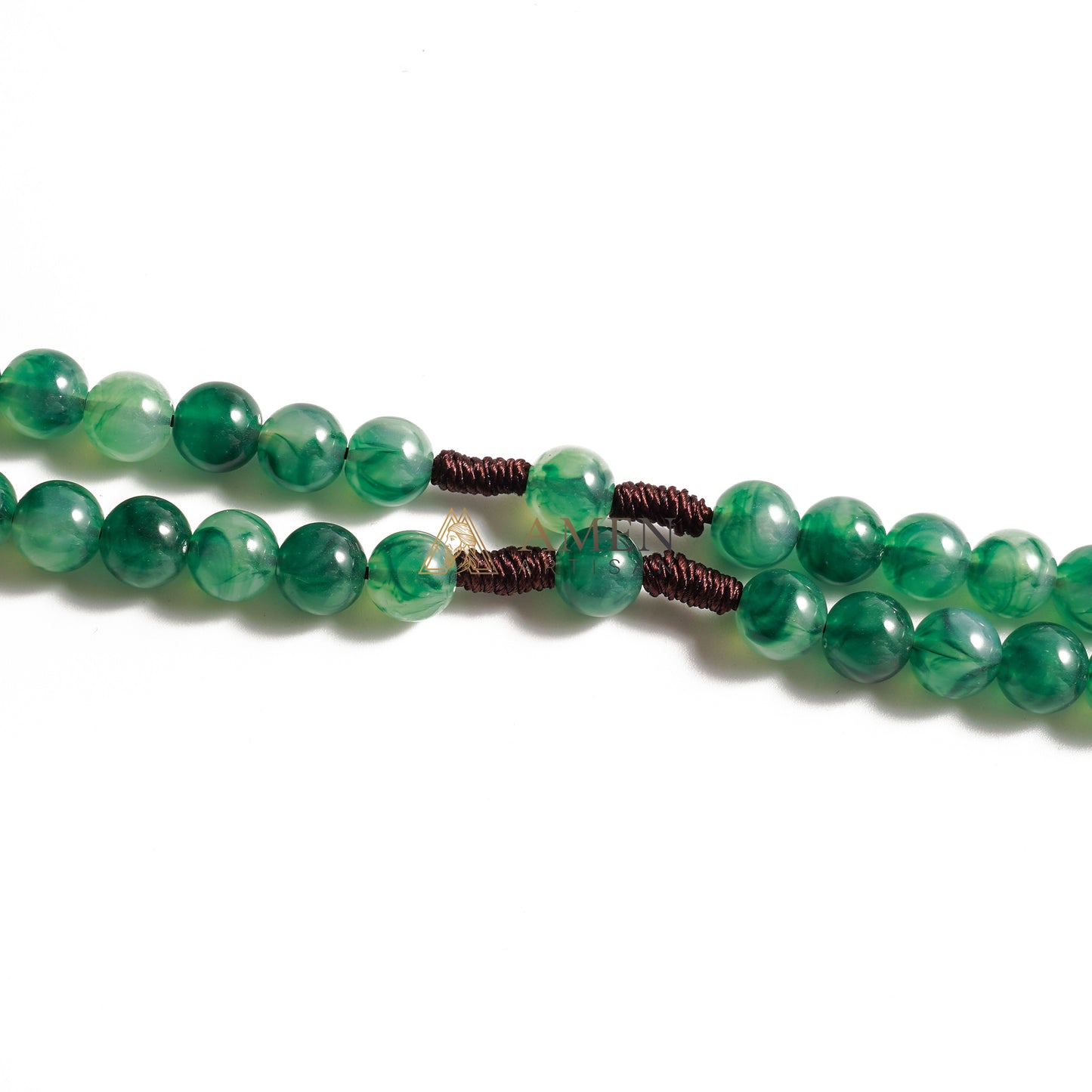 Evergreen Hope Hand-Knotted Rosary Amen Artisan