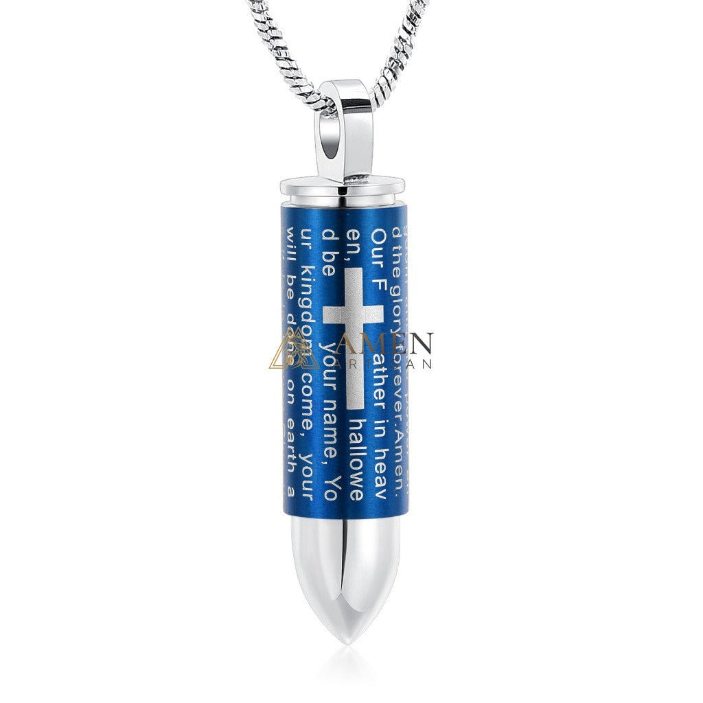 Cross Prayer Urn Pendant Necklace Amen Artisan