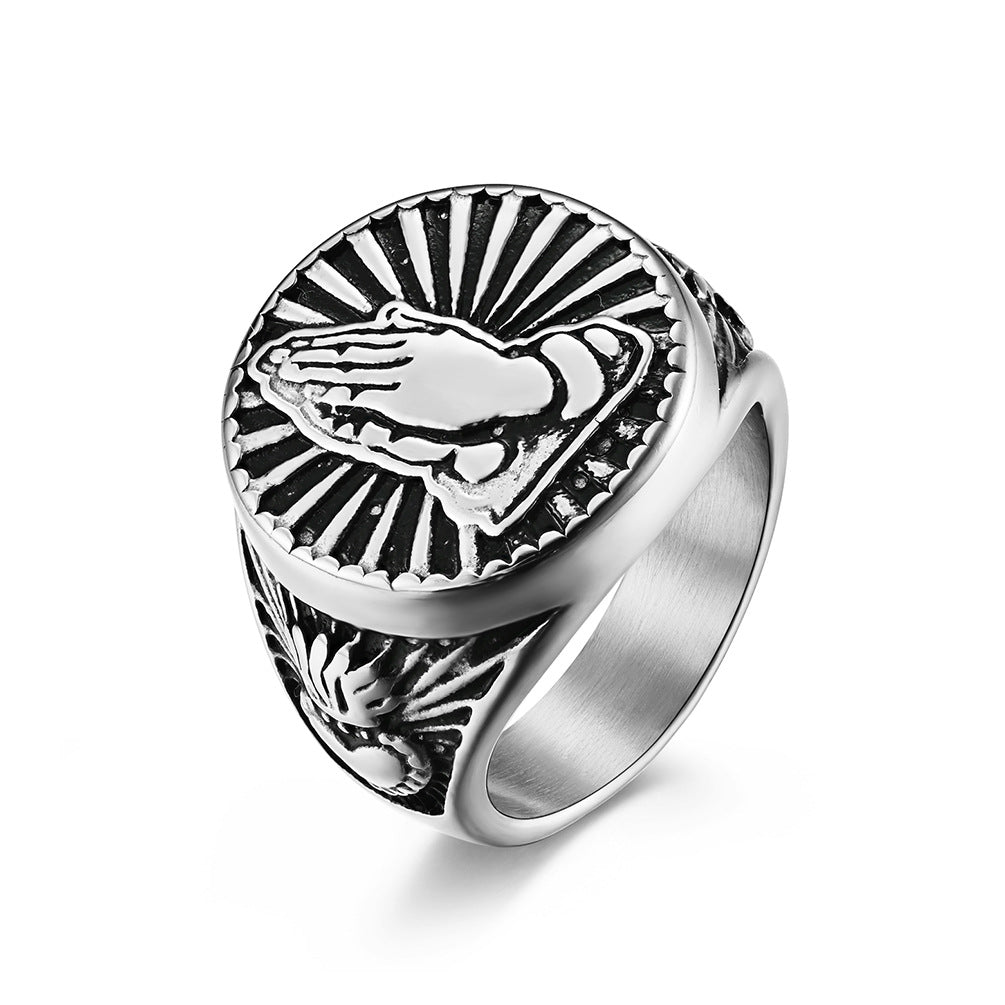 Amen Artisan Praying Hand Ring