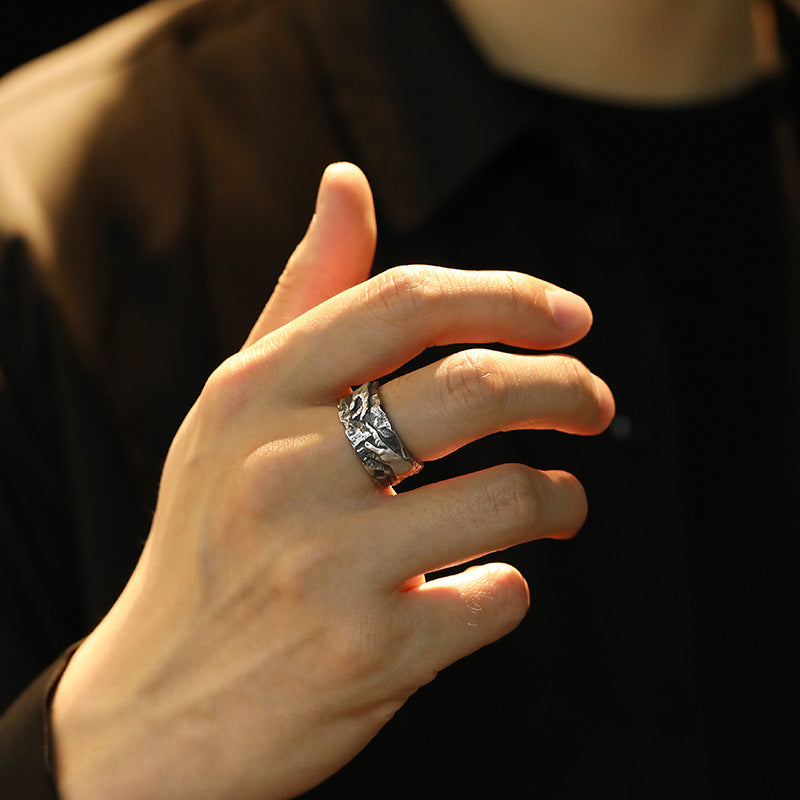 Amen Artisan The Creation of Adam Titanium Steel Ring