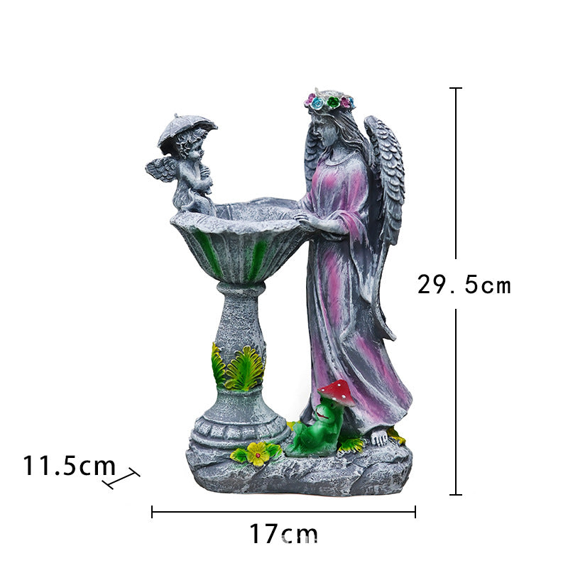 Solar Flower Fairy & Angel Garden Sculpture | Outdoor Patio Light Decor, Enchanted LED Ornament
