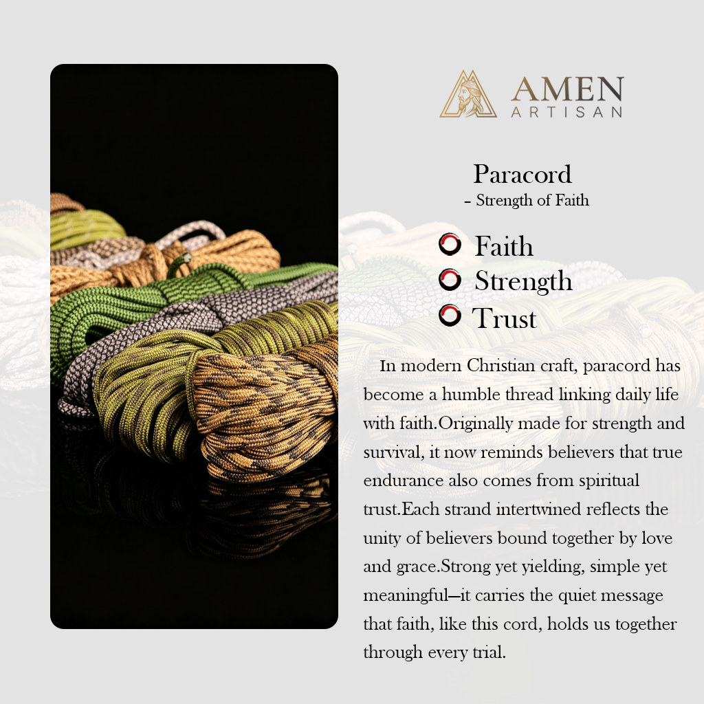 St. Michael Antique Bronze Paracord Rosary Bracelet – Guardian of Faith Amen Artisan