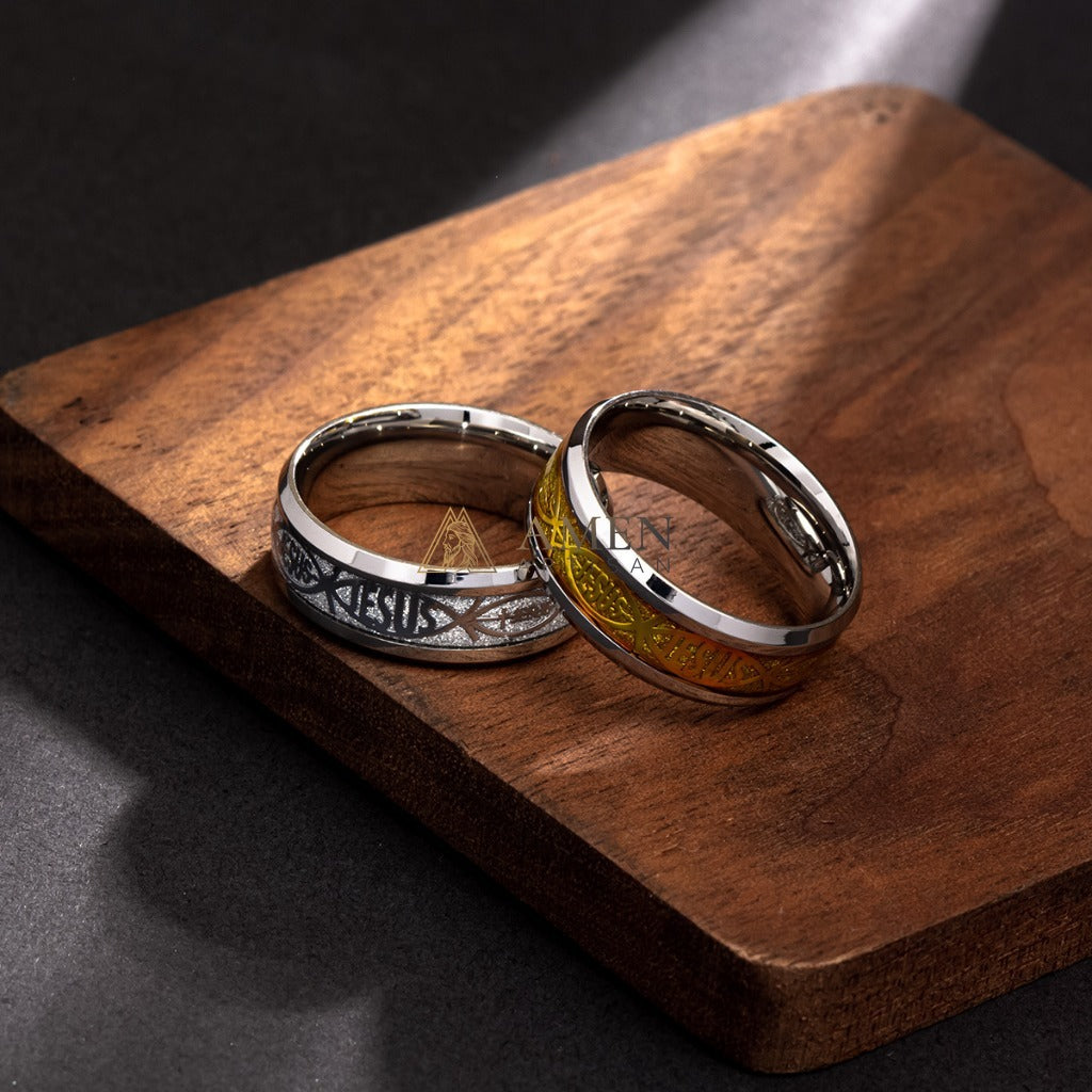 Jesus Titanium Steel Ring Amen Artisan