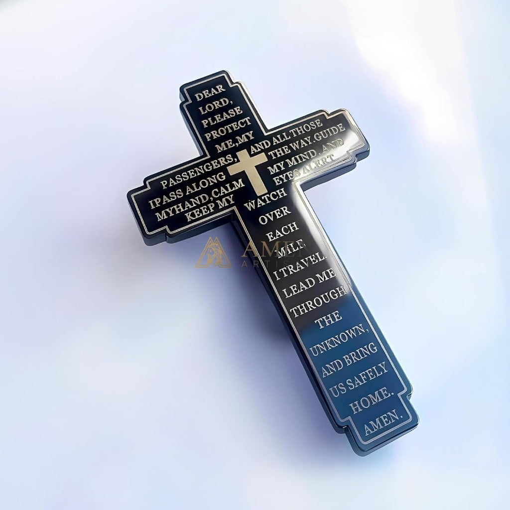 Protective Cross Car Visor Clip Amen Artisan