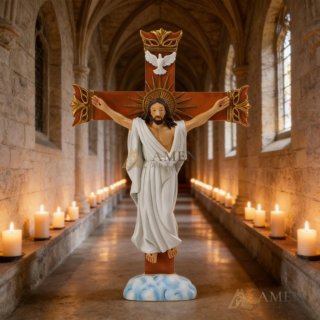 Jesus Crucifixion Statue  Amen Artisan