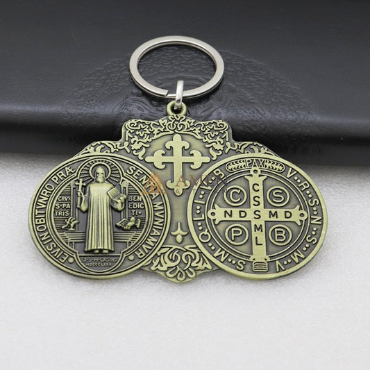 Saint Benedict Pendant  Keychain Amen Artisan