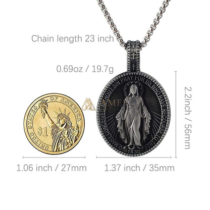 Virgin Mary Titanium Stee Pendent
