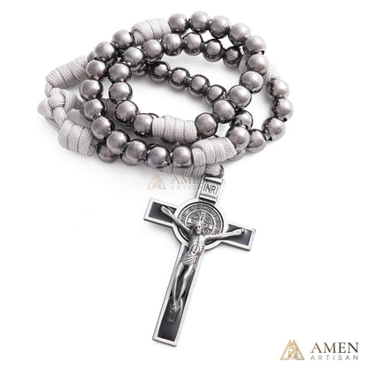 Deal Today·St. Benedict Crucifix Rosary Necklace – Spiritual Protection Amen Artisan