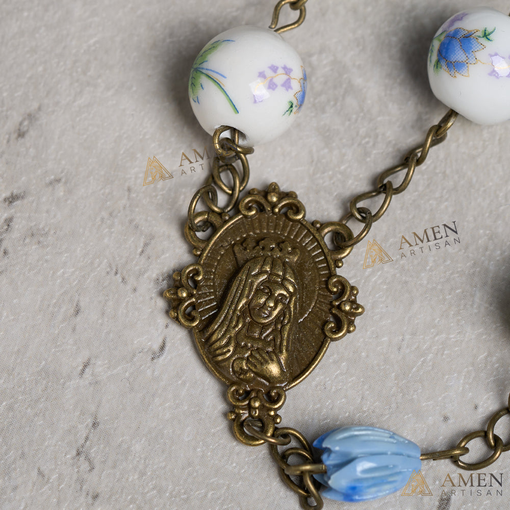 Flowers and Plants Ceramic Rosary