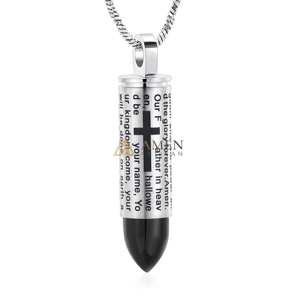Cross Prayer Urn Pendant Necklace Amen Artisan