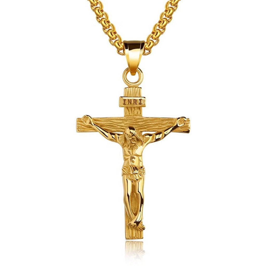 Vintage Crucifix Necklace Amen Artisan