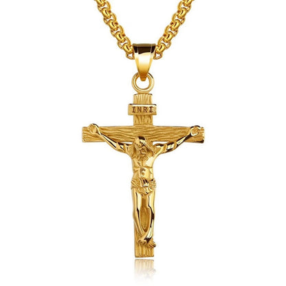 Vintage Crucifix Necklace Amen Artisan