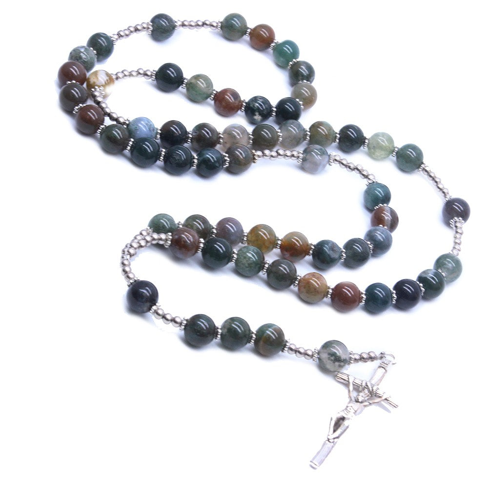 Agate Natural Stone Prayer Beads Amen Artisan