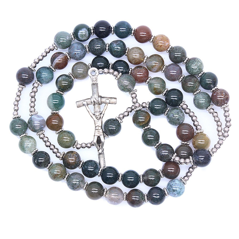 Agate Natural Stone Prayer Beads Amen Artisan