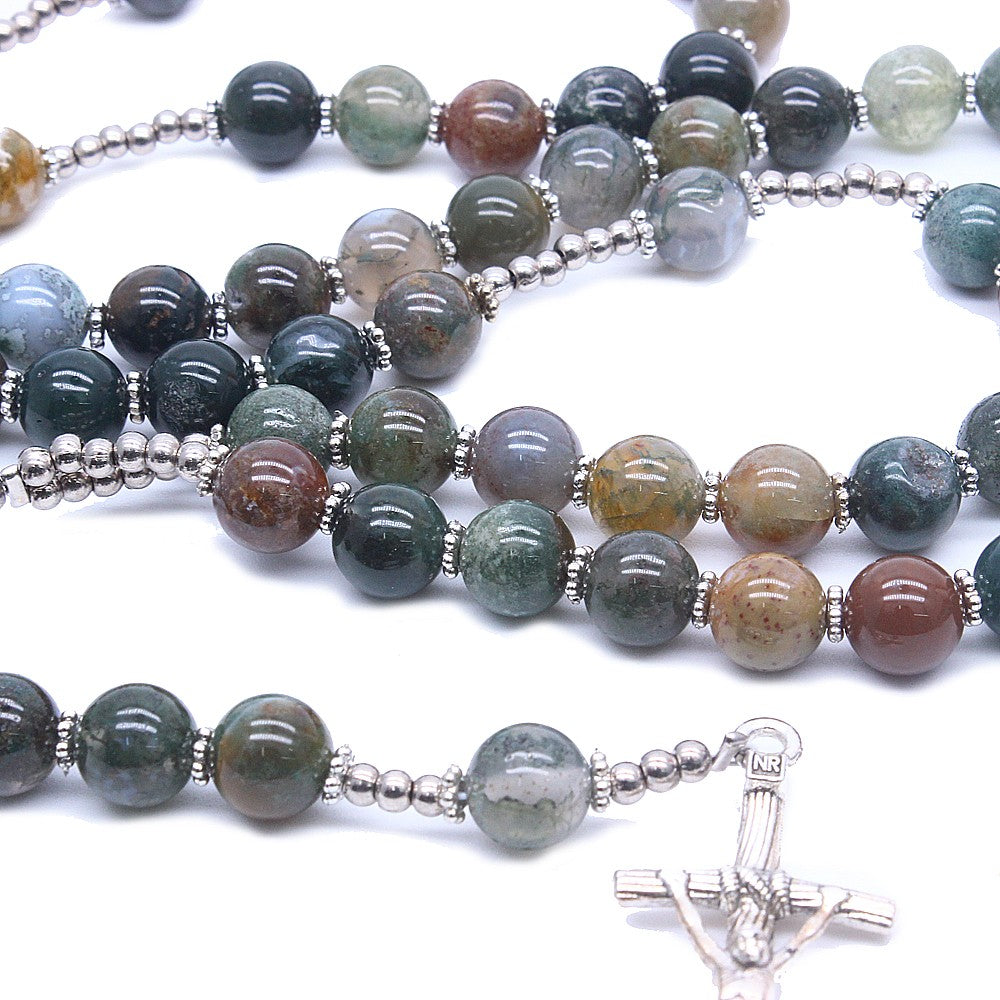 Agate Natural Stone Prayer Beads Amen Artisan