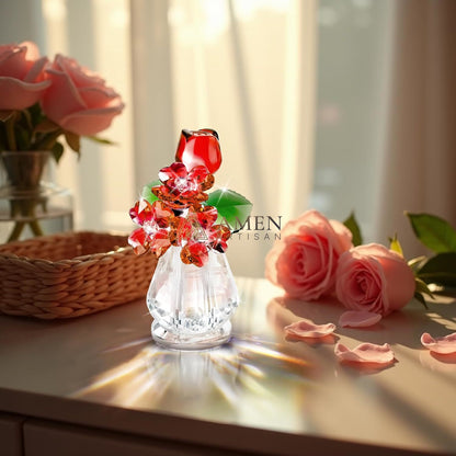 Crystal Rose Bouquet  Figurine Amen Artisan