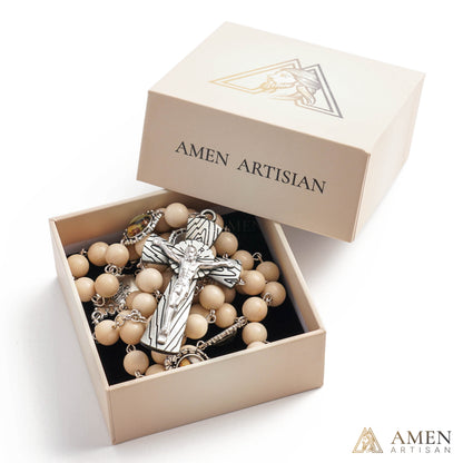 Ivory Jade Rosary Amen Artisan