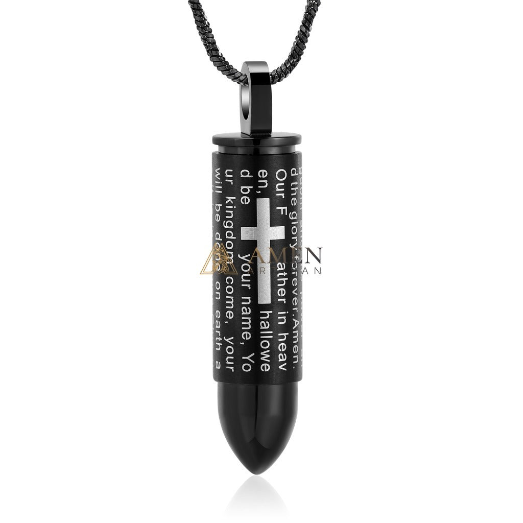 Cross Prayer Urn Pendant Necklace Amen Artisan