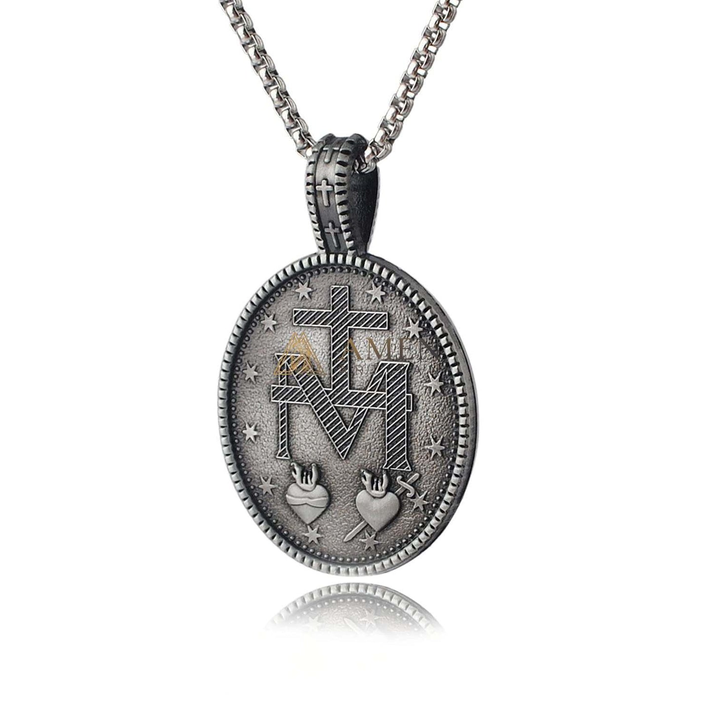 Virgin Mary Titanium Stee Pendent