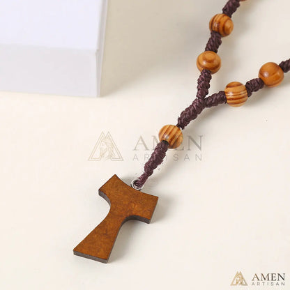 Nature Wood Rosary Amen Artisan