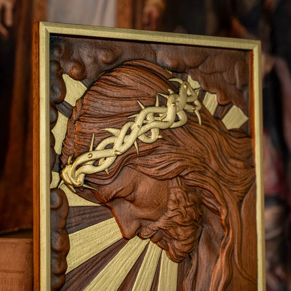 Jesus of the Passion Wood Caring Amen Artisan