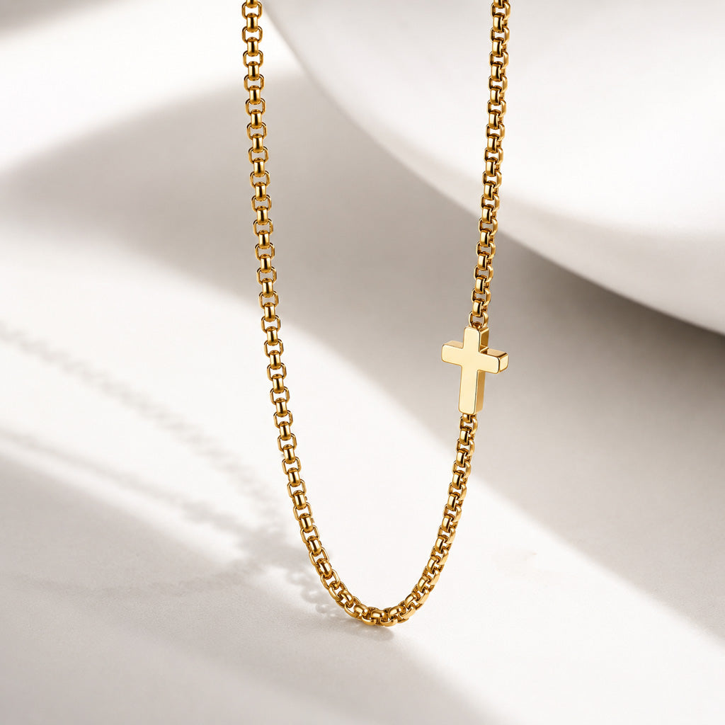 A Simple Daily Reminder of Faith — Titanium Steel Cross Necklace