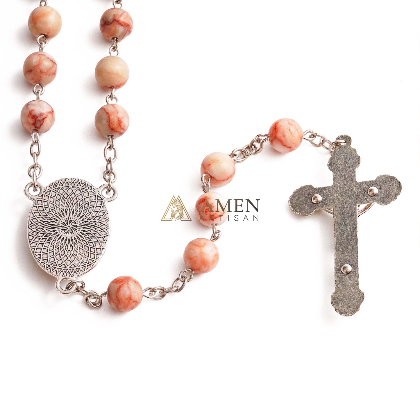Red Vein Jasper Rosary Amen Artisan
