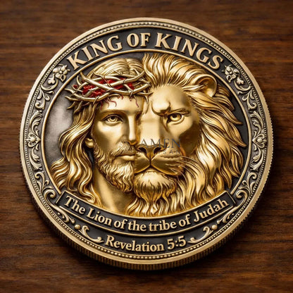 Jesus & Lion of Judah Commemorative Coin Amen Artisan