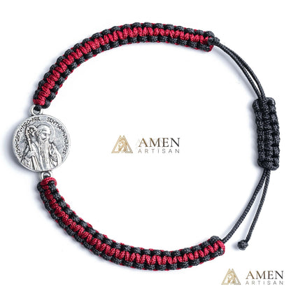 Jesus Portrait Pendant Braided Bracelet Amen Artisan