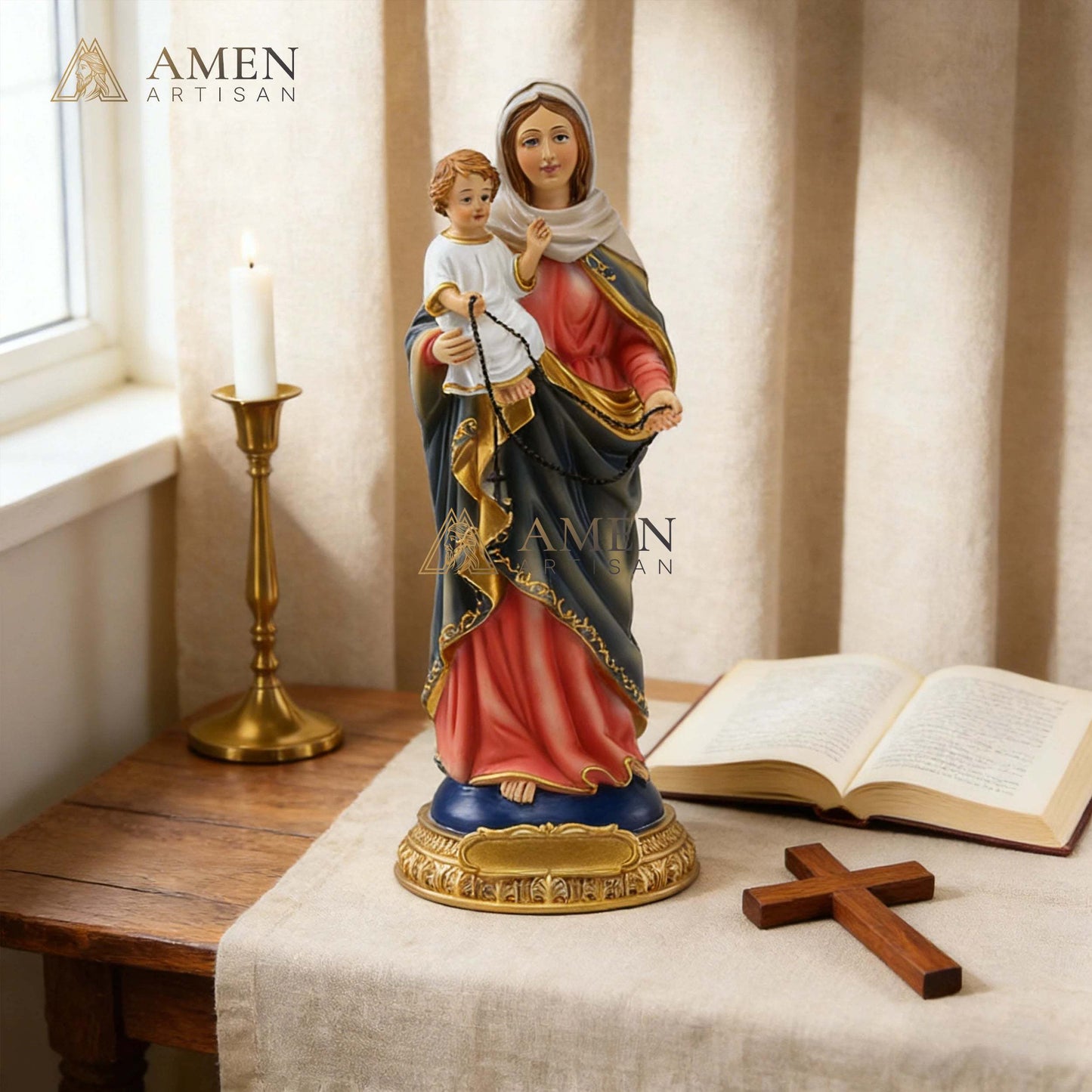 Madonna and Child Statue Amen Artisan