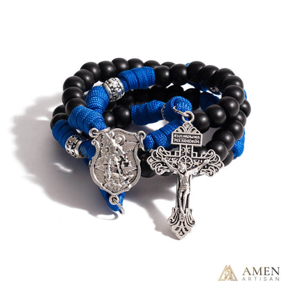 St. Michael Paracord Rosary with Jesus Crucifix - Protection & Strength
