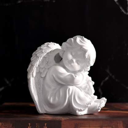 Vintage Fairy & Angel Sculpture | Whimsical Desktop Vignette, Miniature Enchantment