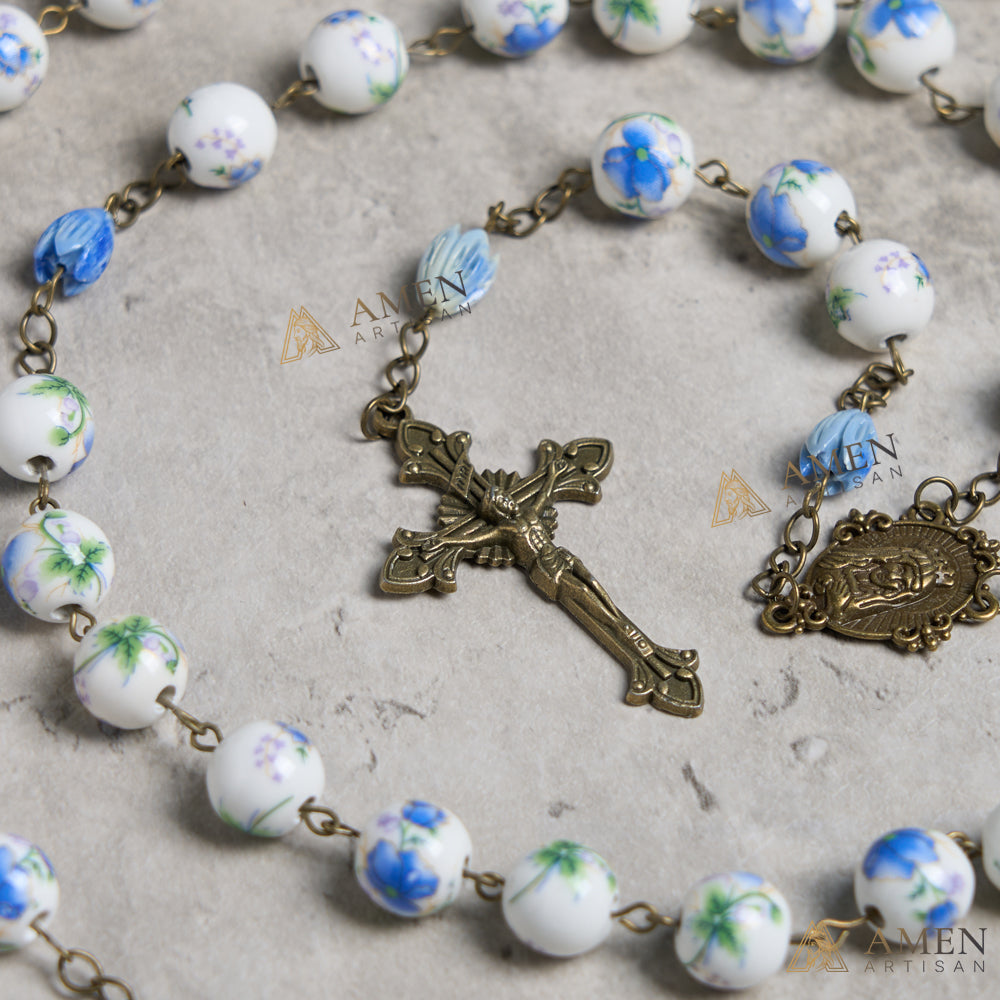 Flowers and Plants Ceramic Rosary