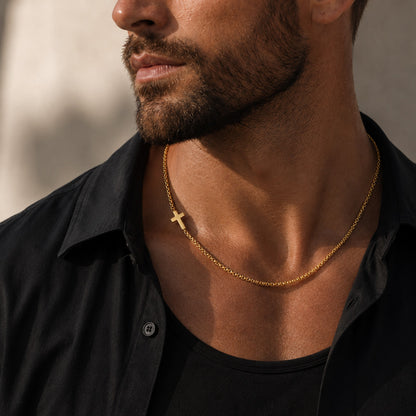 A Simple Daily Reminder of Faith — Titanium Steel Cross Necklace