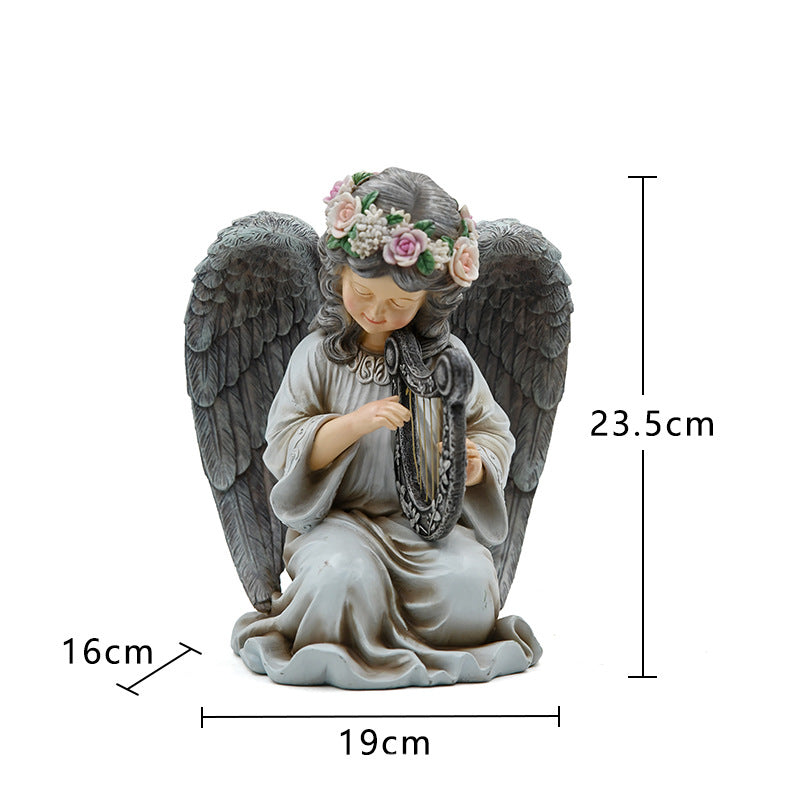 Solar Flower Fairy & Angel Garden Sculpture | Outdoor Patio Light Decor, Enchanted LED Ornament