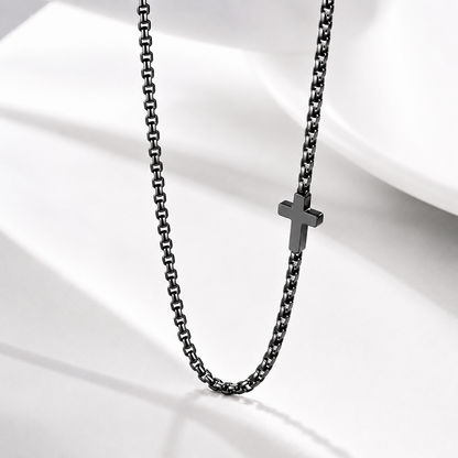 A Simple Daily Reminder of Faith — Titanium Steel Cross Necklace