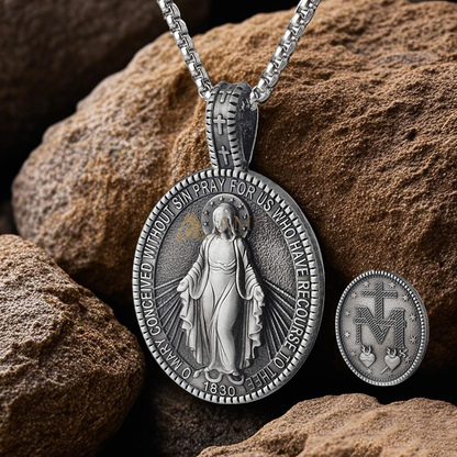 Virgin Mary Titanium Stee Pendent