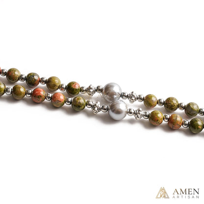 【Deal Today】Unakite Rosary