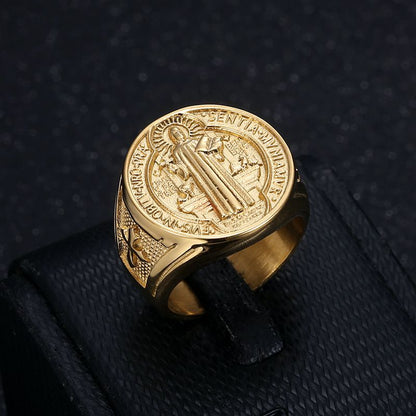 Saint Benedict Image Ring Amen Artisan