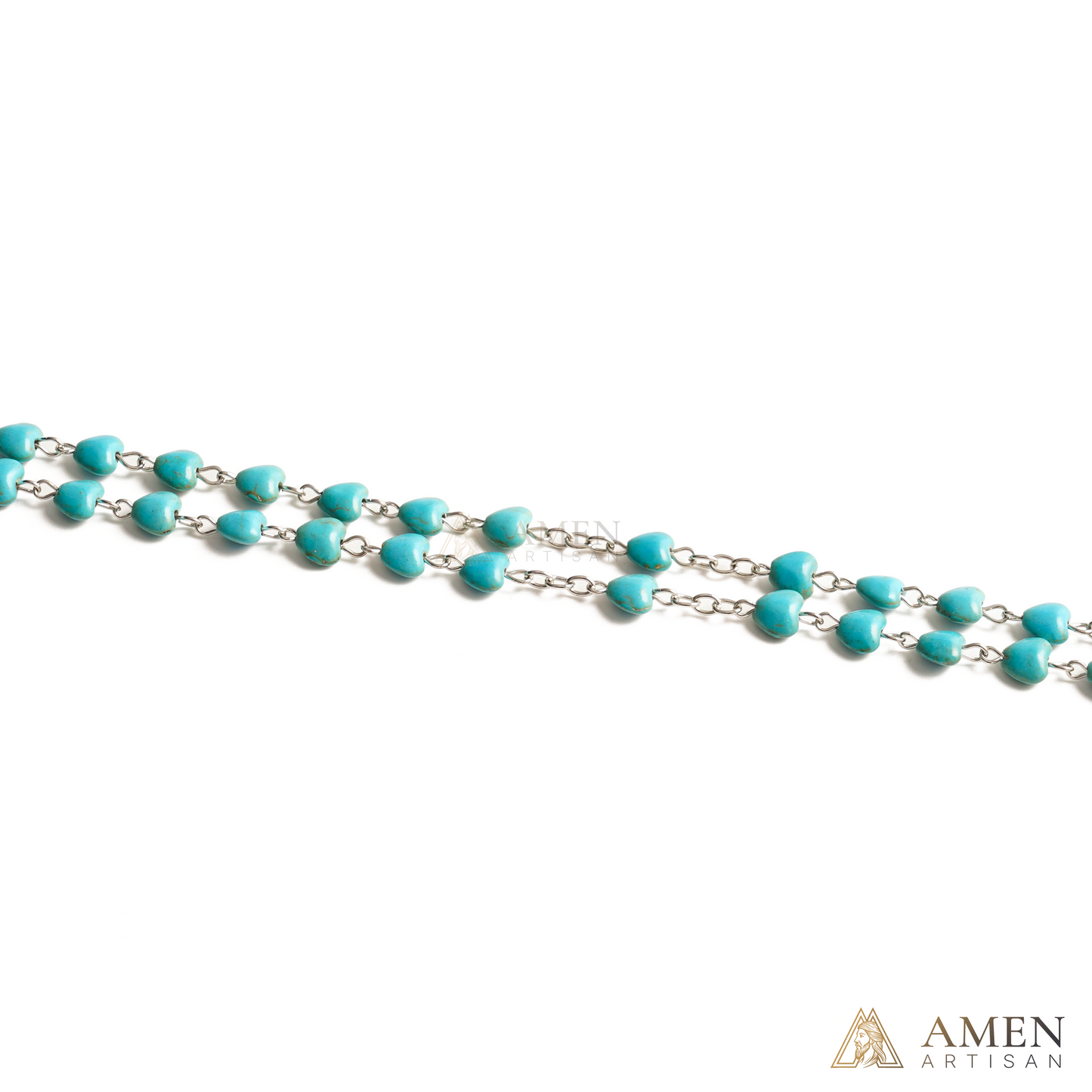 Turquoise Heart Rosary