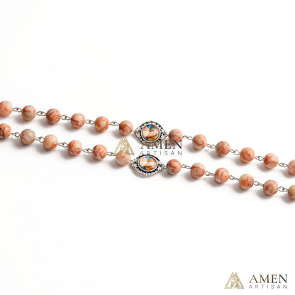 Red Vein Jasper Rosary Amen Artisan