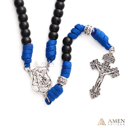 St. Michael Paracord Rosary with Jesus Crucifix - Protection & Strength