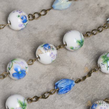 Flowers and Plants Ceramic Rosary