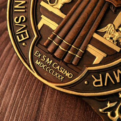 Saint Benedict Medal Wood Carving Amen Artisan