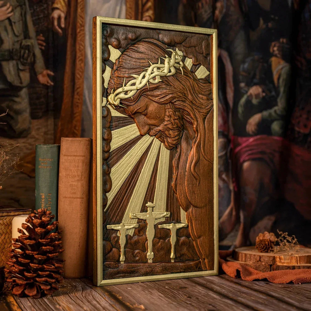 Jesus of the Passion Wood Caring Amen Artisan
