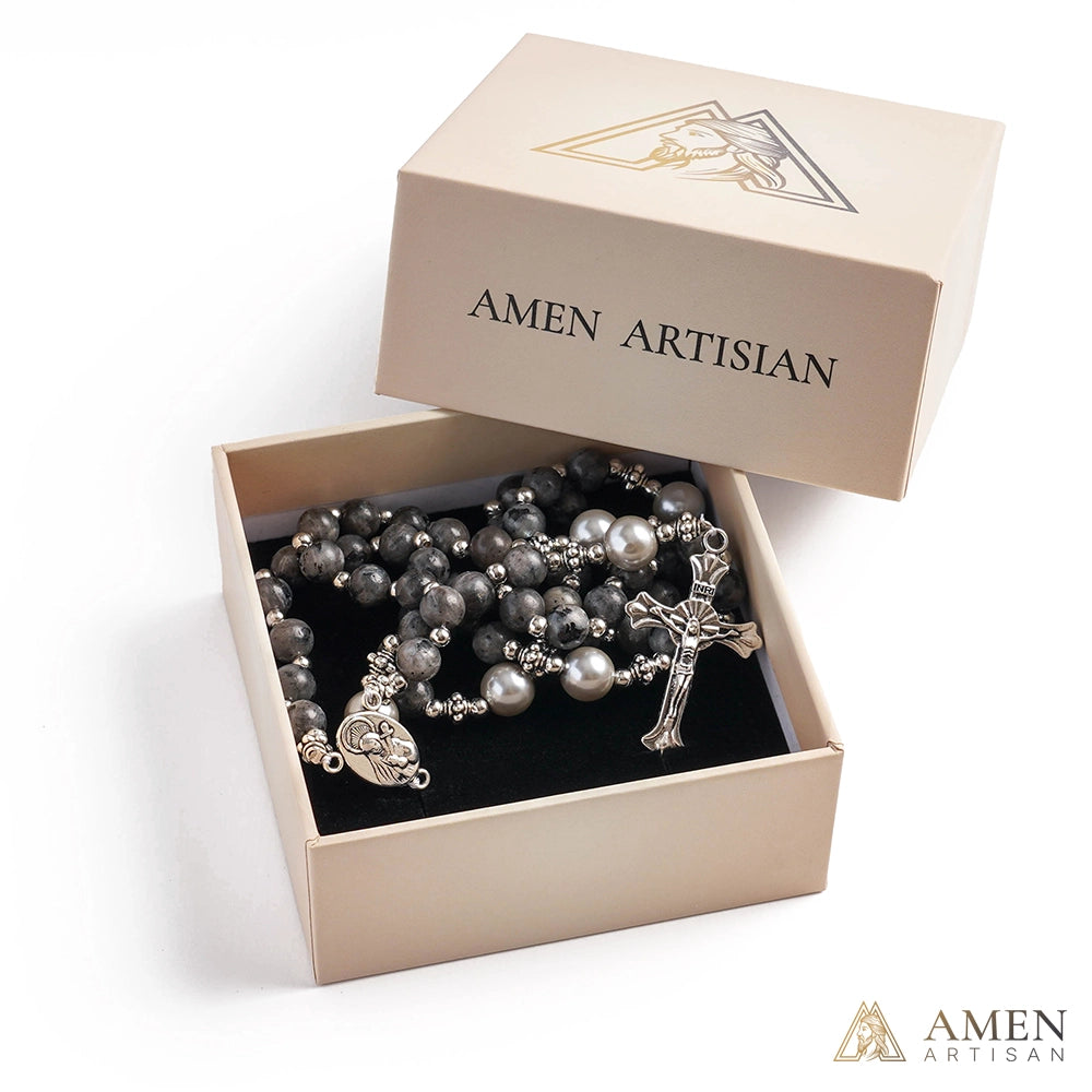【Deal Today】Black Labradorite Rosary