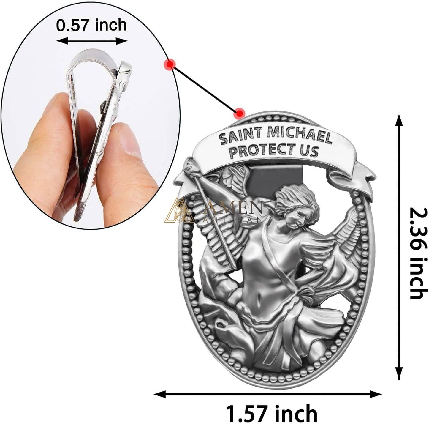 【DEAL TODAY】St Michael Medal Car Clip