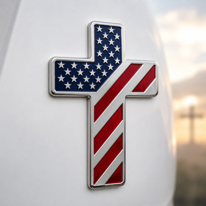 【Deal Today】JESUS EDITION Metal Car Emblem Set - Christian Faith, Liberty & Personal Belief | Amen Artisan