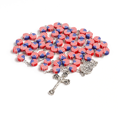 American Flag St. Michael Rosary Amen Artisan