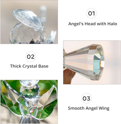Handmade Crystal Angel Figurine Amen Artisan